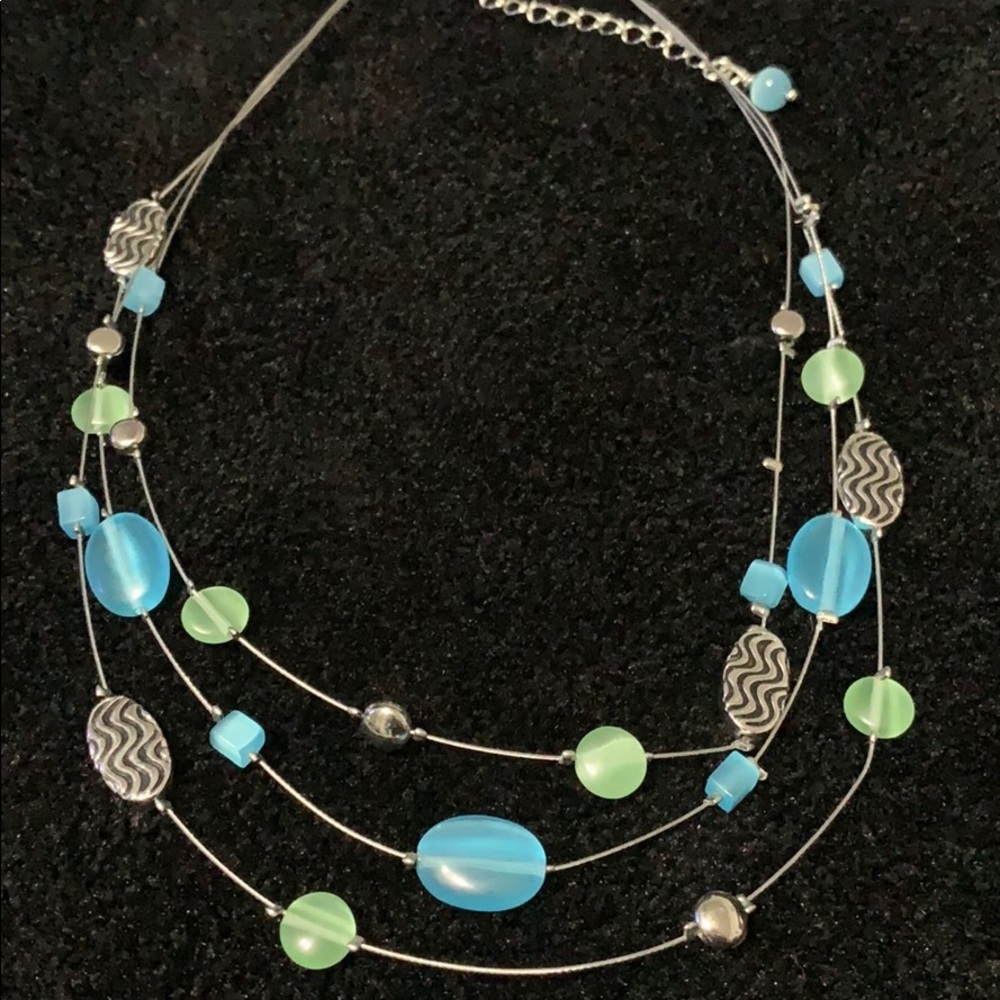 Lia Sophia - Triple Strand Beaded Necklace